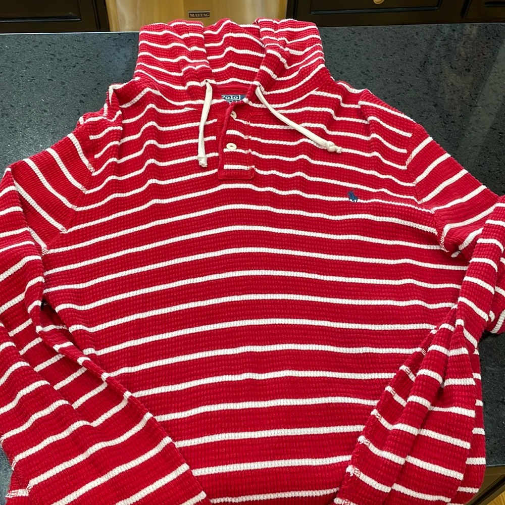 Polo Ralph Lauren hoodie Henley red large